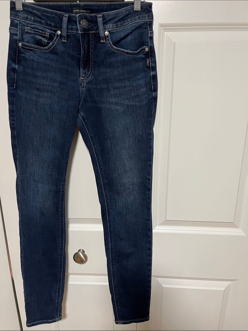 Silver Jeans Dark Blue Skinny Jeans for Women